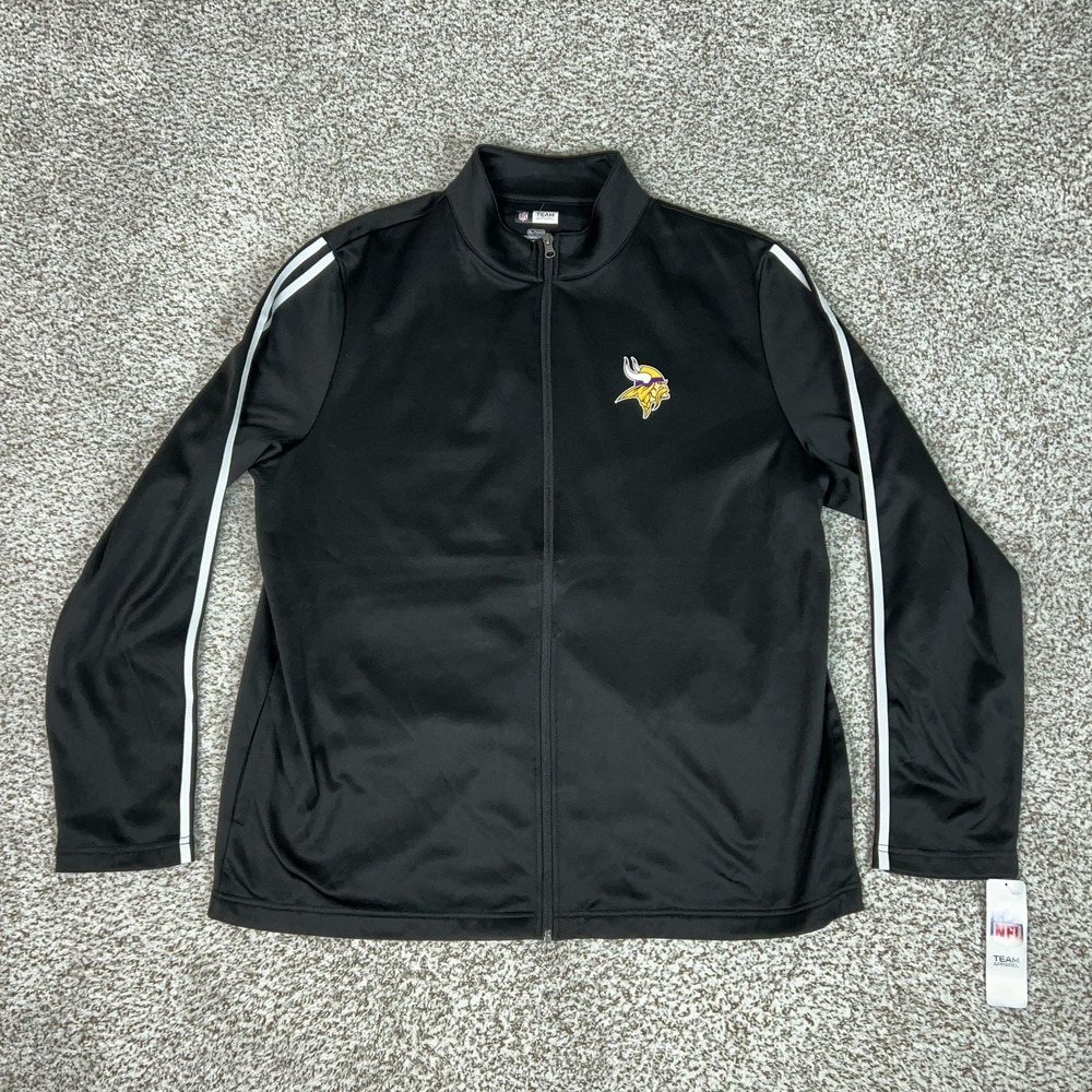 Minnesota Vikings Jacket Mens XL Black NFL Football NFL Team Apparel Full Zip